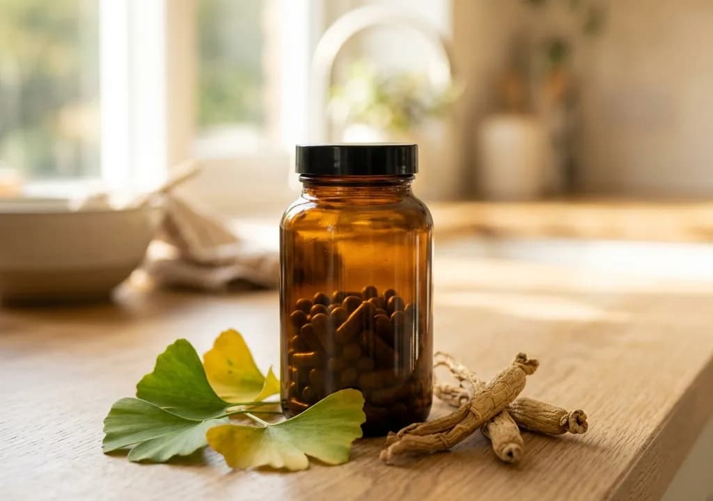 AuriCalm dans son décor — ingrédients naturels associés à la formule