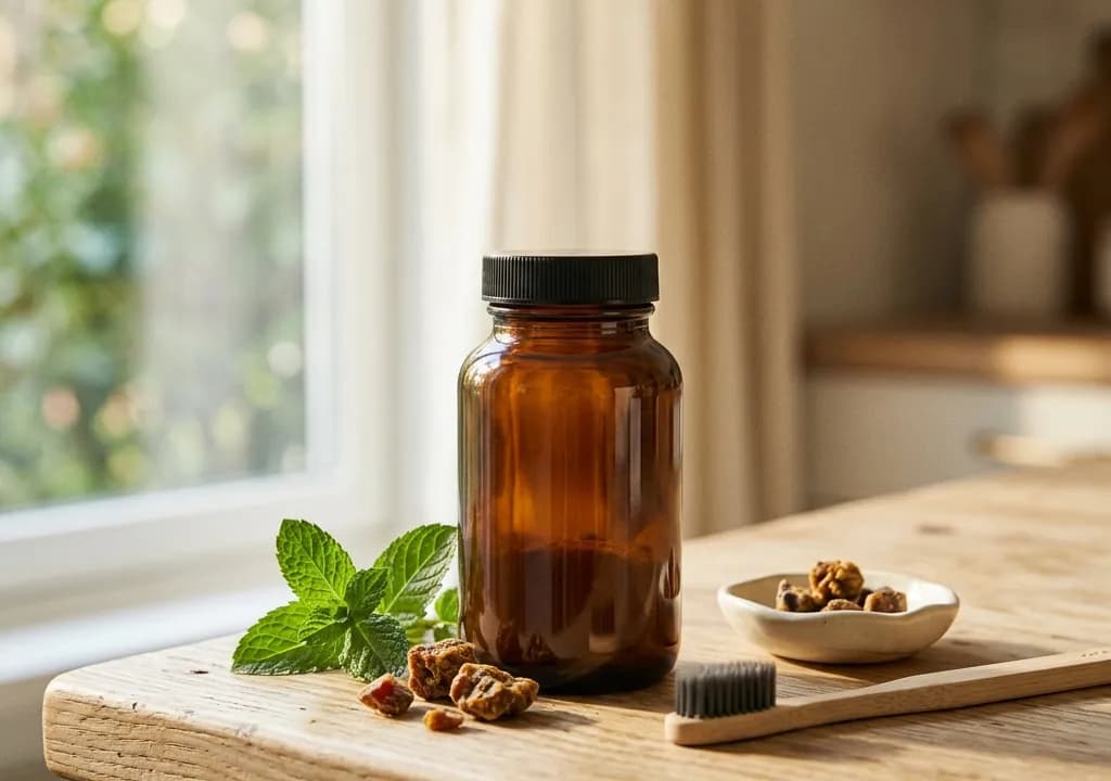 ProDental dans son décor — ingrédients naturels associés à la formule
