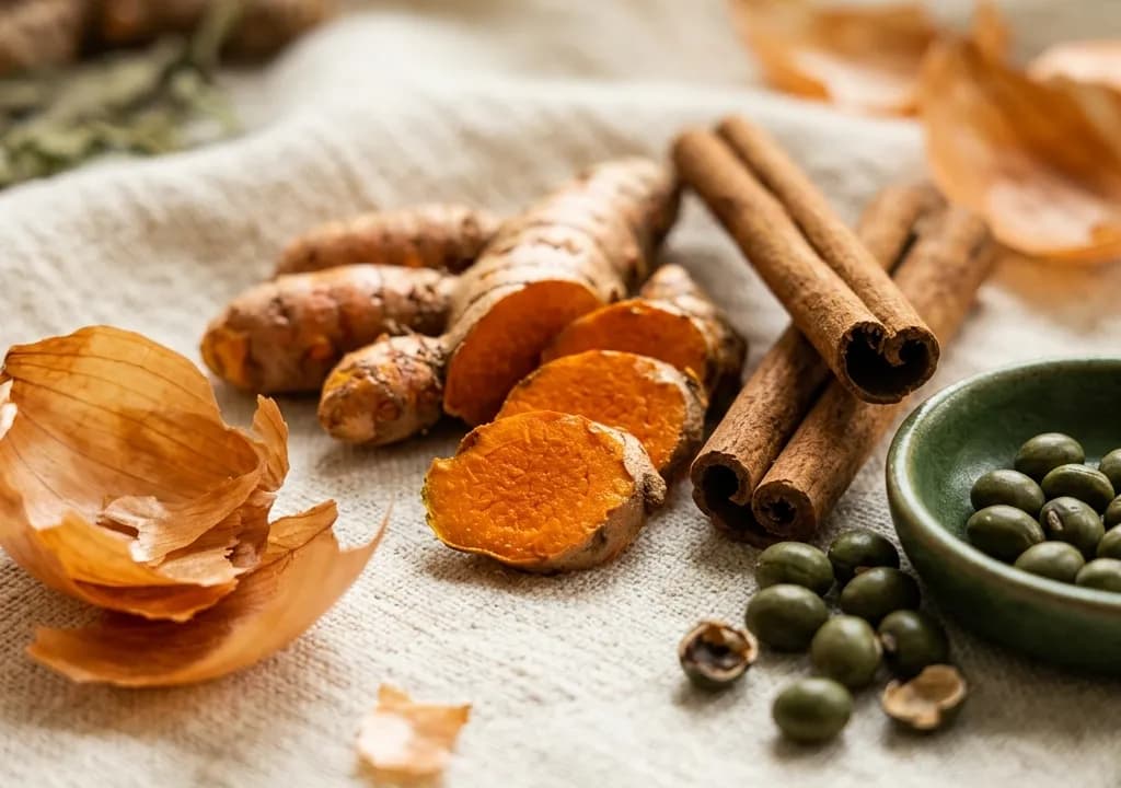 Curcuma, cannelle, quercétine et actifs anti-inflammatoires d'Exislim